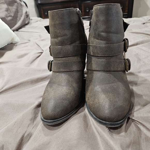 Women's ankle boots Forever brand size 8 brownish leather distress color - Picture 7 of 7